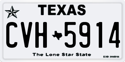 TX license plate CVH5914