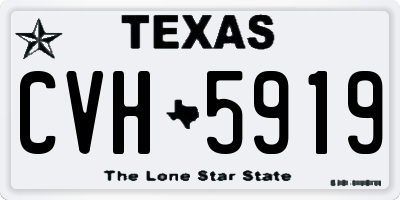 TX license plate CVH5919