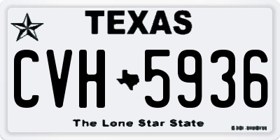 TX license plate CVH5936