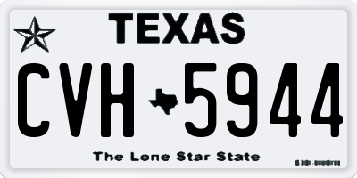 TX license plate CVH5944