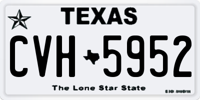 TX license plate CVH5952