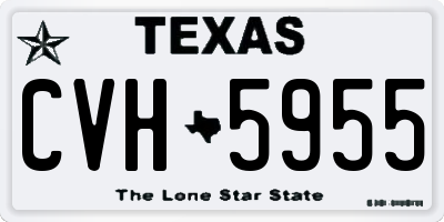 TX license plate CVH5955