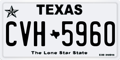 TX license plate CVH5960