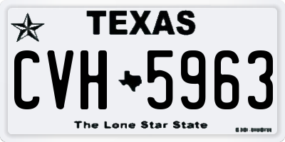 TX license plate CVH5963