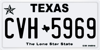 TX license plate CVH5969