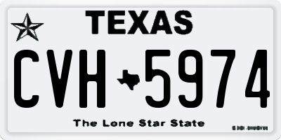 TX license plate CVH5974