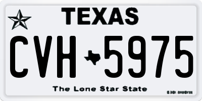 TX license plate CVH5975