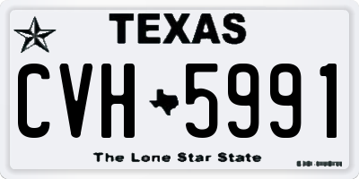 TX license plate CVH5991