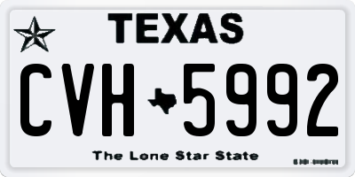 TX license plate CVH5992
