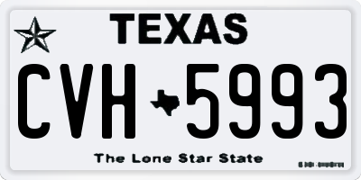 TX license plate CVH5993