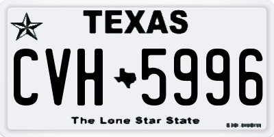 TX license plate CVH5996