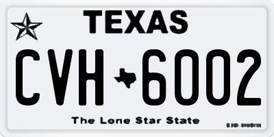 TX license plate CVH6002