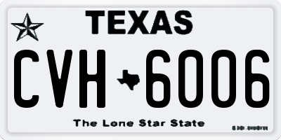 TX license plate CVH6006