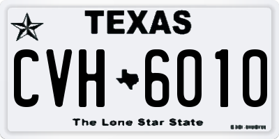 TX license plate CVH6010