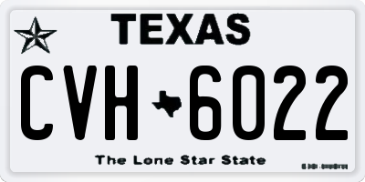 TX license plate CVH6022