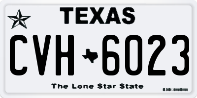 TX license plate CVH6023