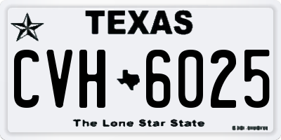 TX license plate CVH6025