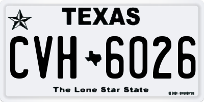 TX license plate CVH6026