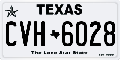 TX license plate CVH6028