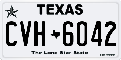TX license plate CVH6042