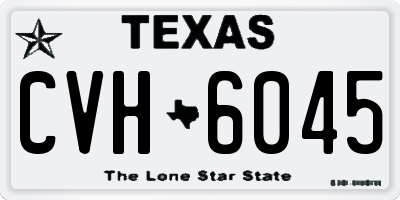 TX license plate CVH6045