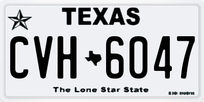 TX license plate CVH6047