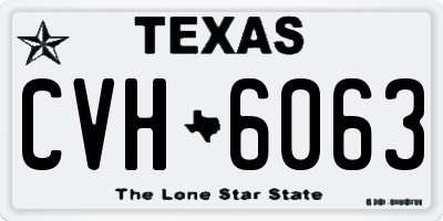 TX license plate CVH6063