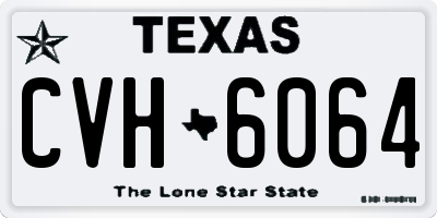 TX license plate CVH6064