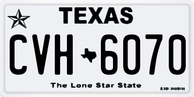 TX license plate CVH6070