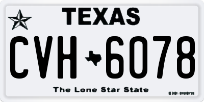 TX license plate CVH6078