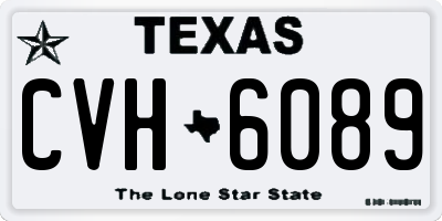 TX license plate CVH6089
