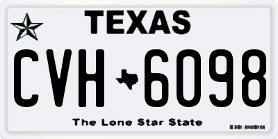 TX license plate CVH6098