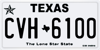 TX license plate CVH6100