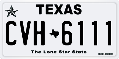 TX license plate CVH6111