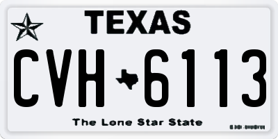 TX license plate CVH6113