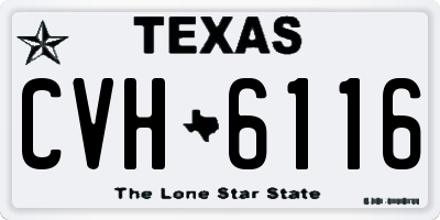 TX license plate CVH6116