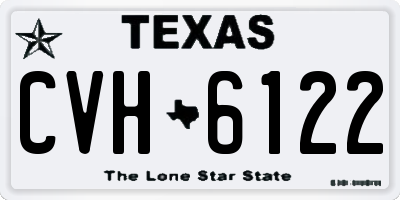 TX license plate CVH6122