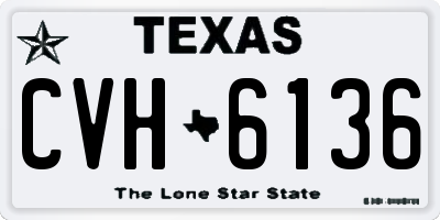 TX license plate CVH6136