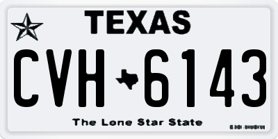 TX license plate CVH6143