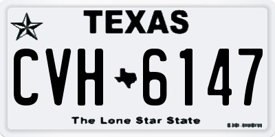 TX license plate CVH6147