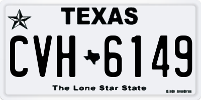TX license plate CVH6149