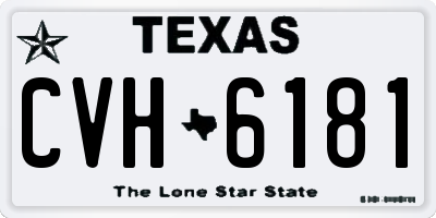 TX license plate CVH6181