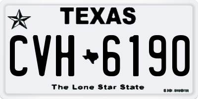 TX license plate CVH6190