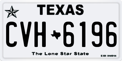TX license plate CVH6196