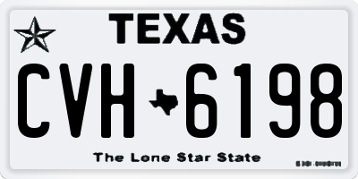 TX license plate CVH6198