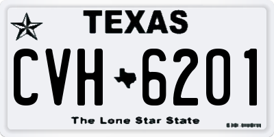 TX license plate CVH6201