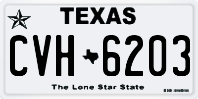 TX license plate CVH6203