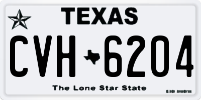 TX license plate CVH6204