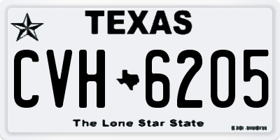 TX license plate CVH6205
