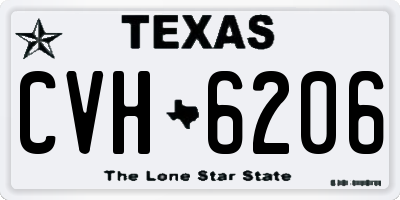 TX license plate CVH6206